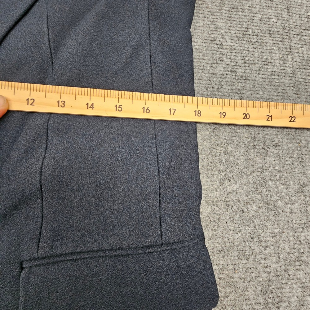 Michael Kors Blazer Womens Crepe Sable Cropped Boyfriend Midnight Gold Buttons 2 - Picture 5 of 10